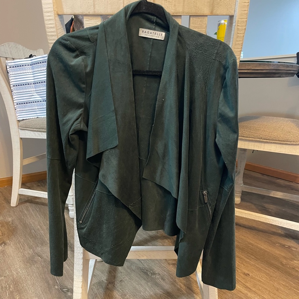 Green flowy work jacket